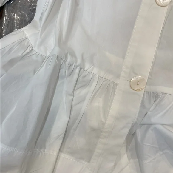 1. State Cream Short Sleeve Blouse with Button Detail - Picture 6 of 8